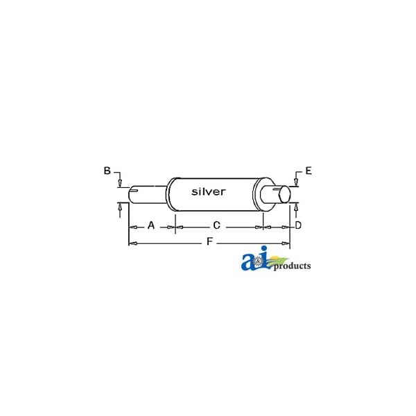 Muffler 36.5" x6.5" x6.2"